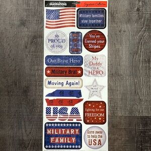 💞 New USA Military Family Scrapbook Craft Stickers